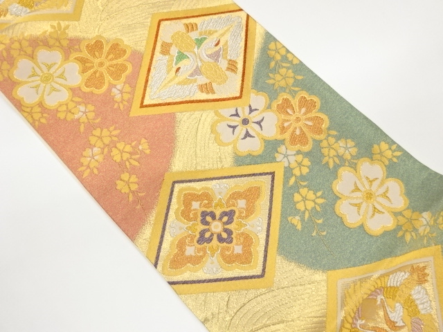 JAPANESE FUKURO OBI / WOVEN CRANES